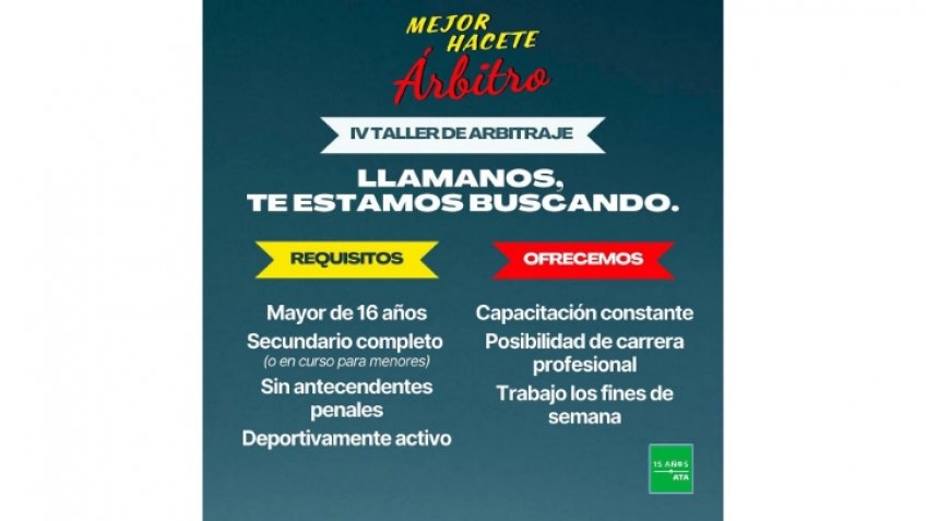 "Mejor hacete árbitro", la singular campaña de la Asociación Tandilense de Árbitros